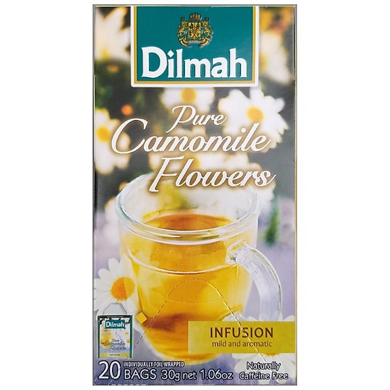 [Mã 267FMCGSALE giảm 8% đơn 500K] Trà Dilmah Hoa Cúc - Pure Camomile Flower 20 túi x 1.5 gram - TDM021