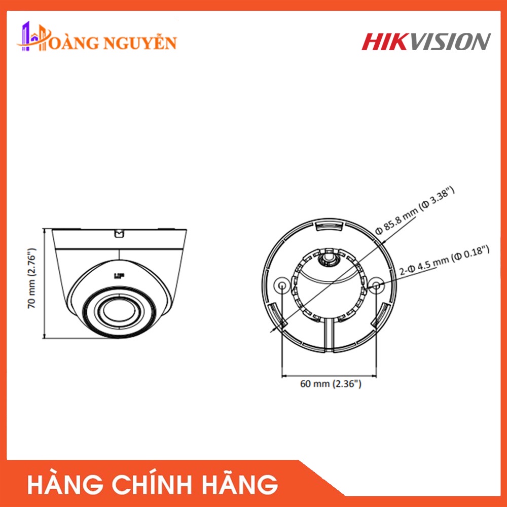 [NHÀ PHÂN PHỐI] Camera HD-TVI Hikvision DS-2CE76D3T-ITP(F)