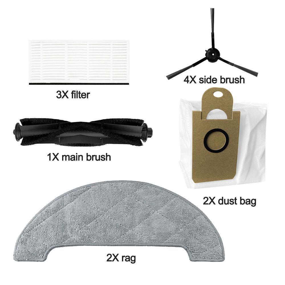 ESPO Bộ Phụ Kiện Lọc Và Cọ Bên Cho Robot Hút Bụi Ecovacs Deebot