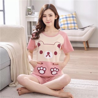 (HÀNG ORDER) Bộ mặc nhà quần đùi M017-1