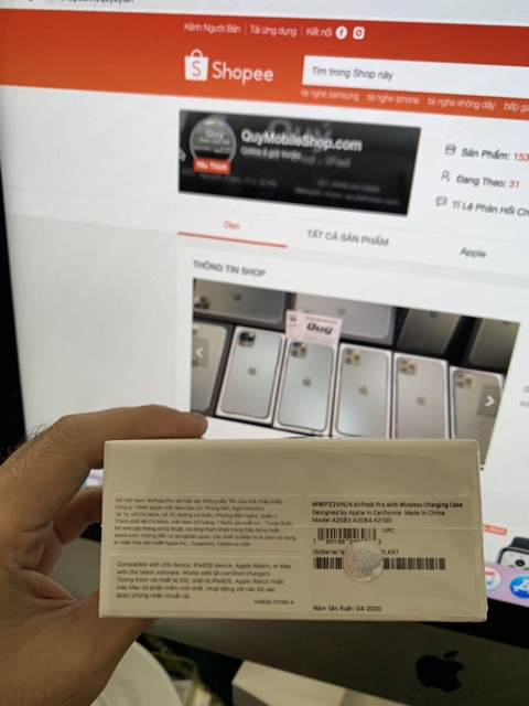 🇻🇳(VN/A chính hãng phân phối)Tai nghe không dây Airpods Pro nguyên seal fullbox bảo hành 1 năm 1 đổi 1 tại VN | BigBuy360 - bigbuy360.vn