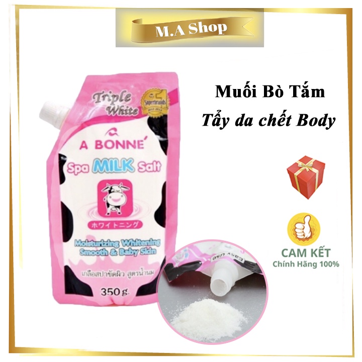 Muối tắm sữa bò tẩy tế bào chết A Bonne Spa Milk Salt Thái Lan 350gr