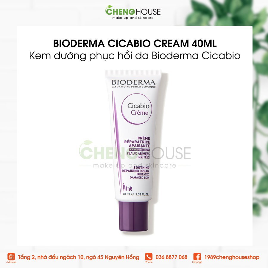 Kem dưỡng phục hồi da Bioderma Cicabio (40mL)