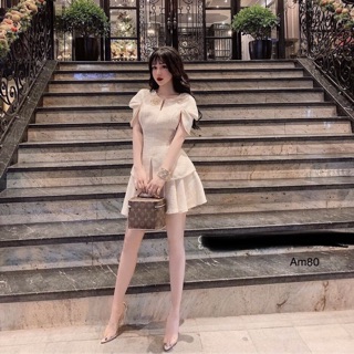 SÉT ÁO TAY PHỒng  LOGO VÁY XOÈ