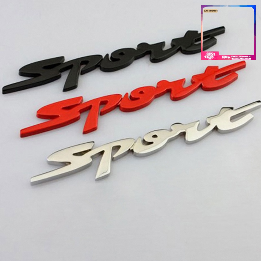 Miếng dán trang trí xe hơi hình chữ sport 3d thời trang
