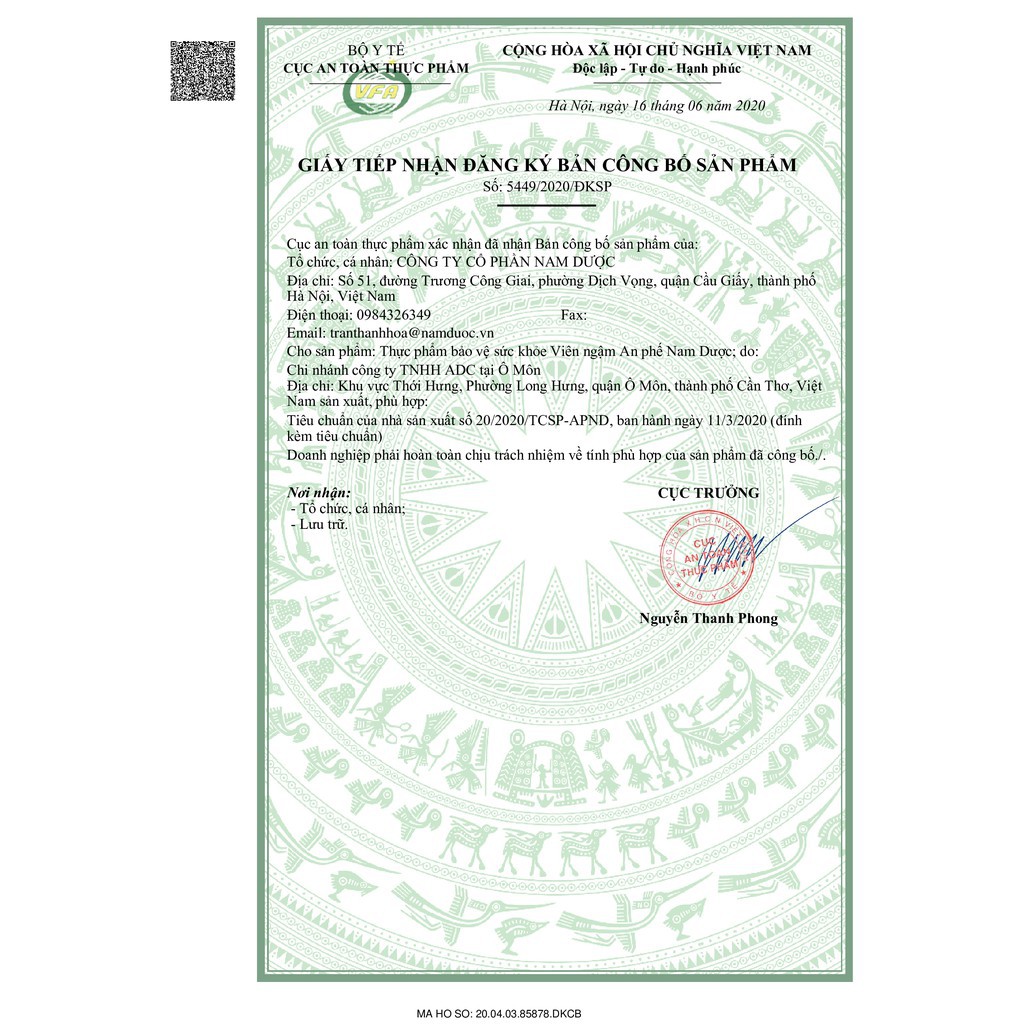 Viên ngậm An Phế Nam dược hộp 20 vỉ x 5 viên