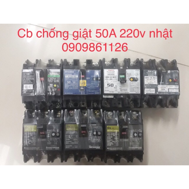 Aptomat chống giật Nhật bản 50A 220v