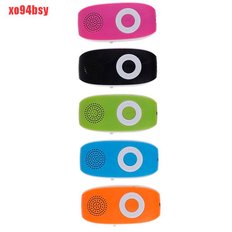 [xo94bsy]Mini Clip USB MP3 Player Support TF Card Sport Music Media Built-in Speaker