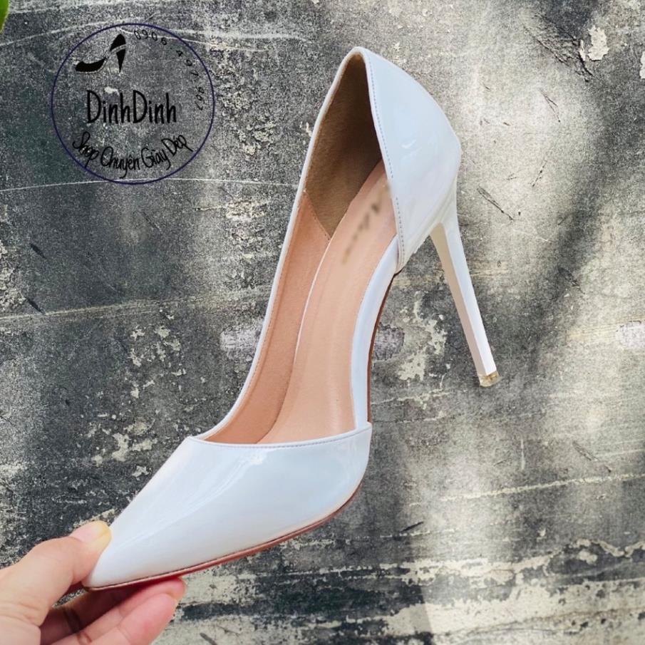 Giày Cao Gót , Giày Công Sở , Giày Nữ Bít Mũi ,Hở Eo Si Bóng ,Đế Pháp Đỏ ,Hàng VNXK Cao 9cm DDC35-9 li