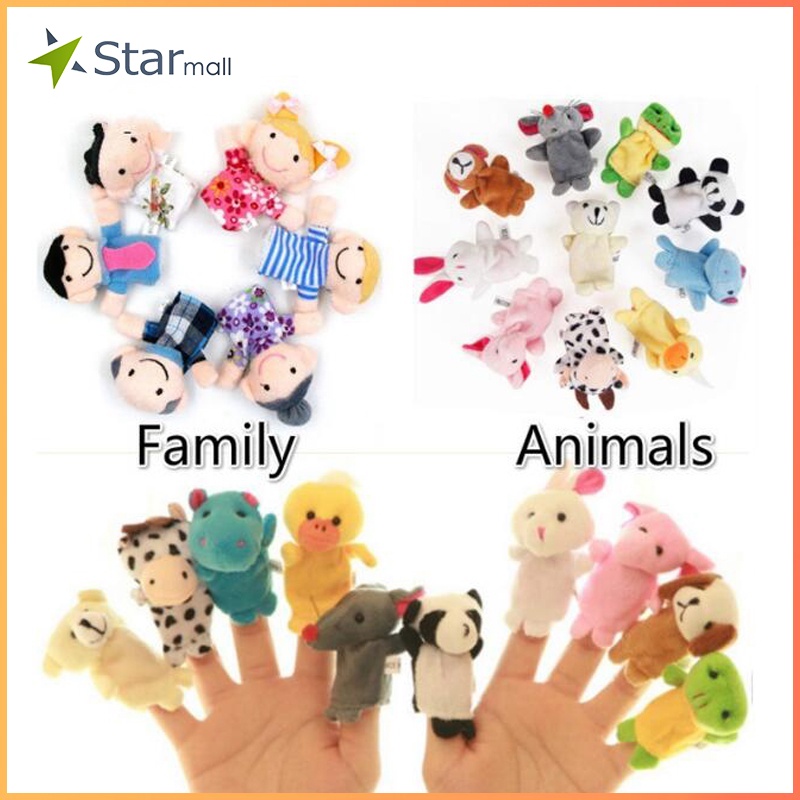 Set 6 rối ngón tay hình các con vật đáng yêu cho bé