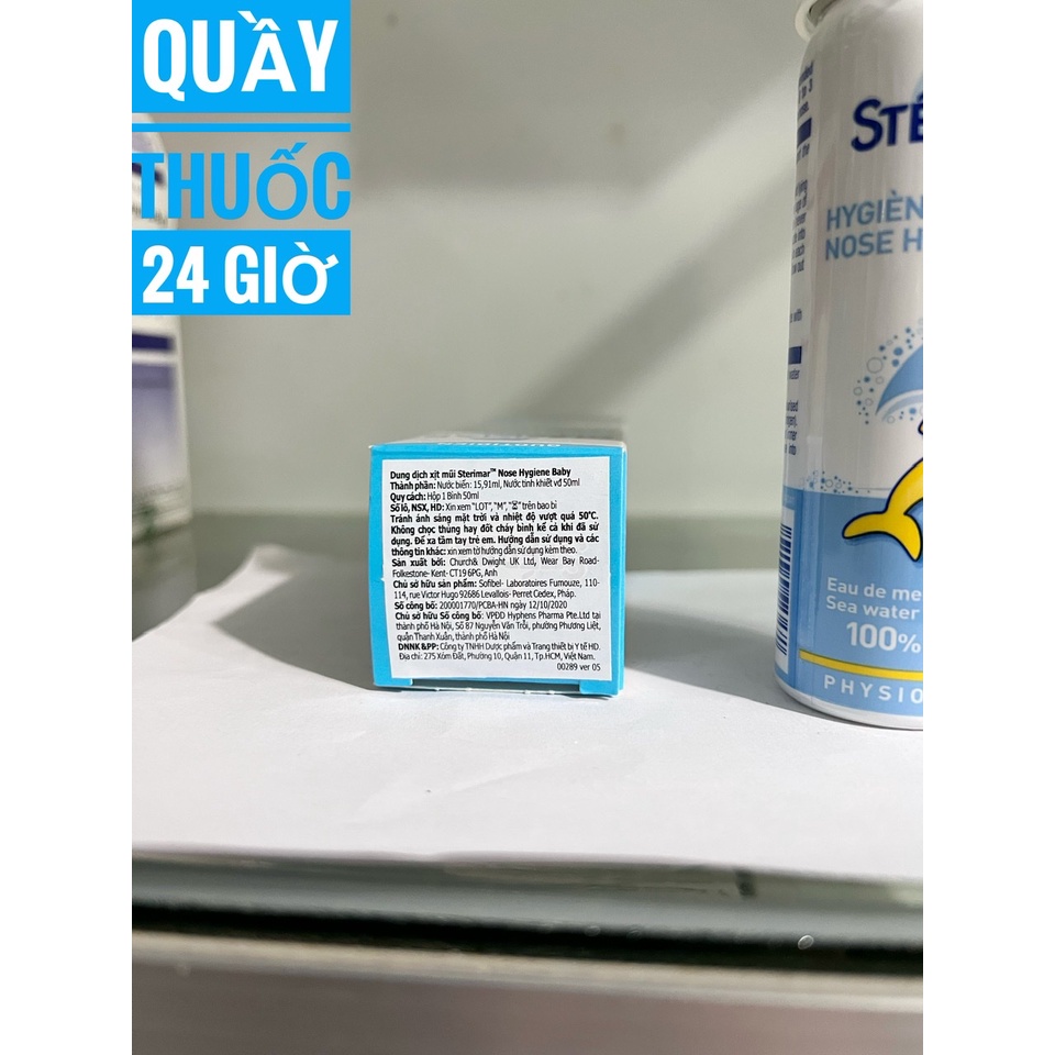 Xịt mũi cá heo Sterimar từ 0-3 tuổi 50ml nhập khẩu chính hãng