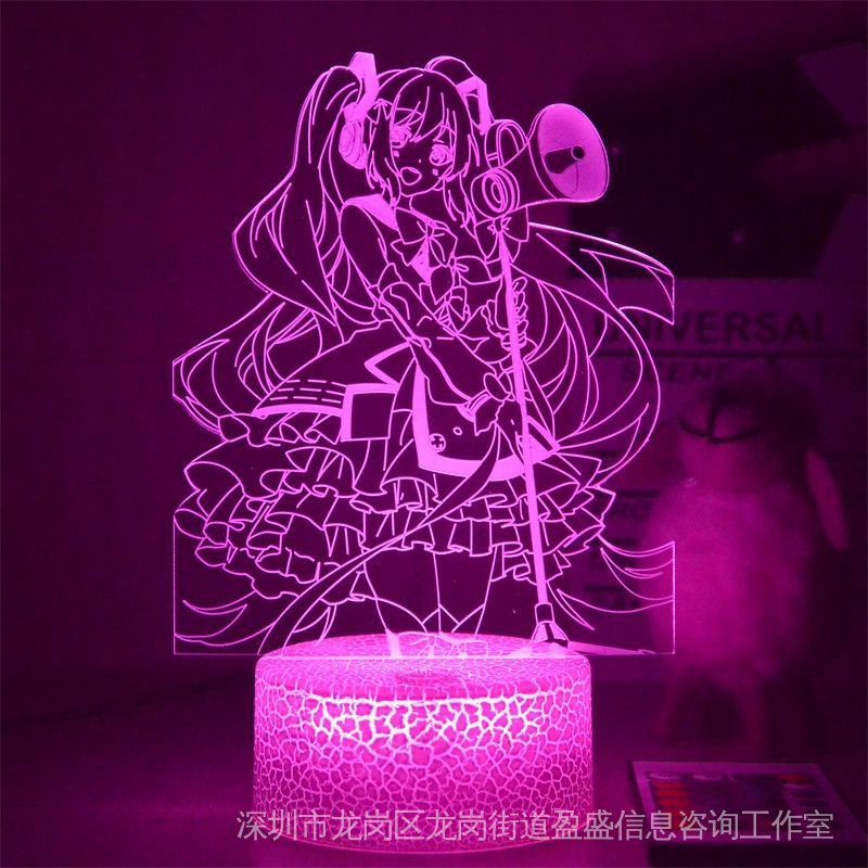 Đèn LED Ngủ Đổi Màu Tiết Kiệm Năng Lượng Hình Hatsune Miku