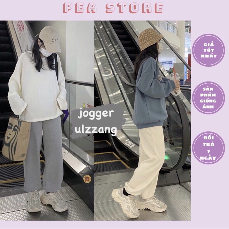 Quần jogger bo gấu nỉ nhung tăm mịn/ Quần boom trơn nỉ tăm dày dặn [Ảnh thật/Sẵn]
