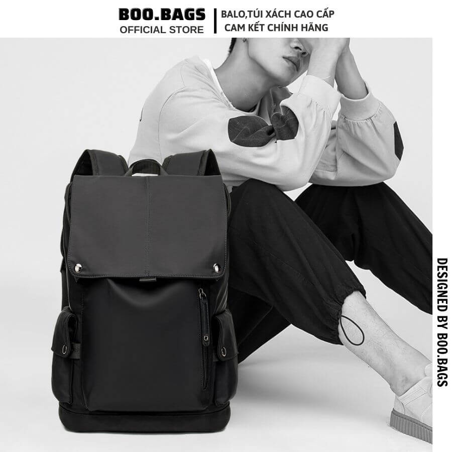 Balo Nam - Nữ Đi Học Vải Dù Siêu Bền Cao Cấp, Balo Laptop Siêu Nhẹ Cao Cấp Chống Nước  Boobags Boo-012