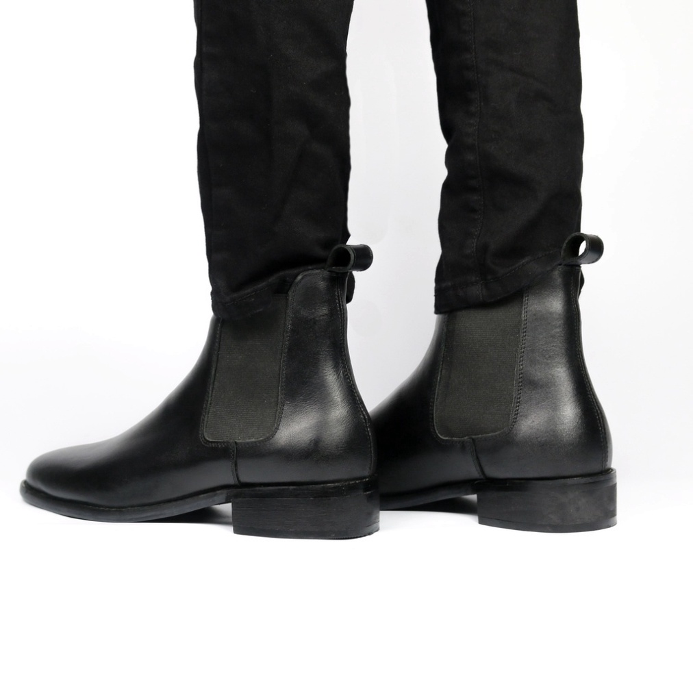 Giày thời trang nam phong cách Chelsea Boots chất liệu da bò đế cao su đúc nhiệt đọn 3.5cm | BigBuy360 - bigbuy360.vn
