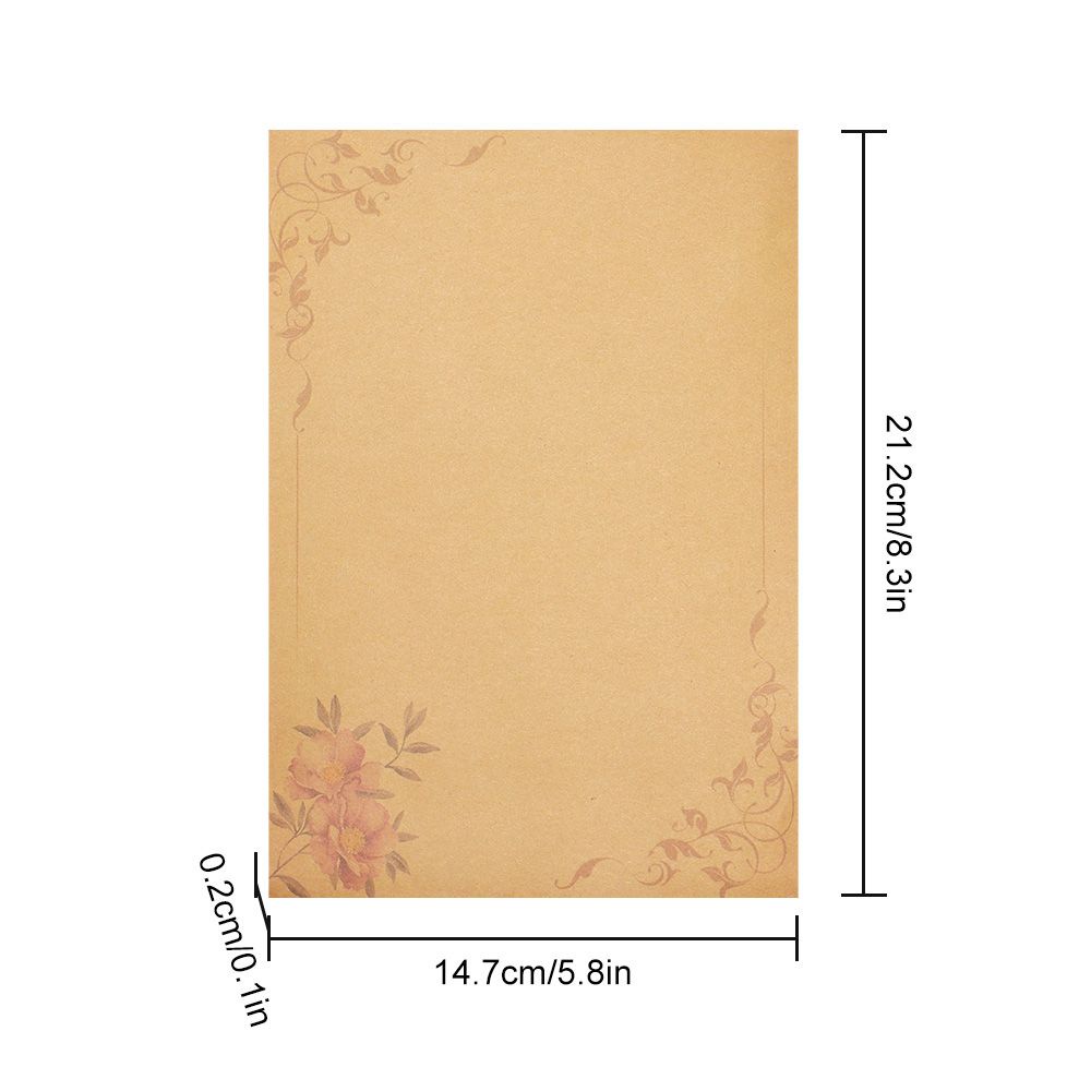 Lanfy Bộ Bìa Thư Phong Cách Vintage Bằng Giấy Kraft In Chữ Viết Tay Dùng Làm Thiệp Valentine/Sinh Nhật
