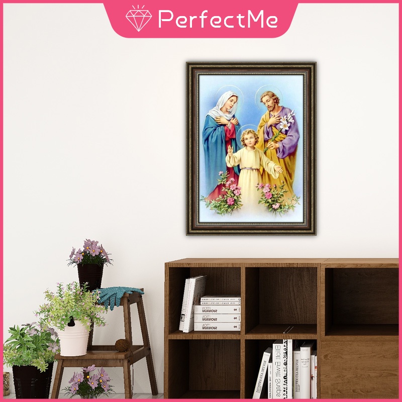 Tranh đính đá 5d 30x40cm tự làm hình tôn giáo trang trí nhà cửa