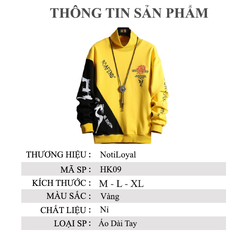 Áo Hoodie form rộng nam local brand unisex HK09 - Notiloyal