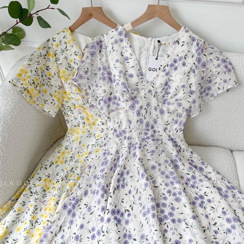 Đầm VERNIE - Đầm dài dáng xoè tay xẻ