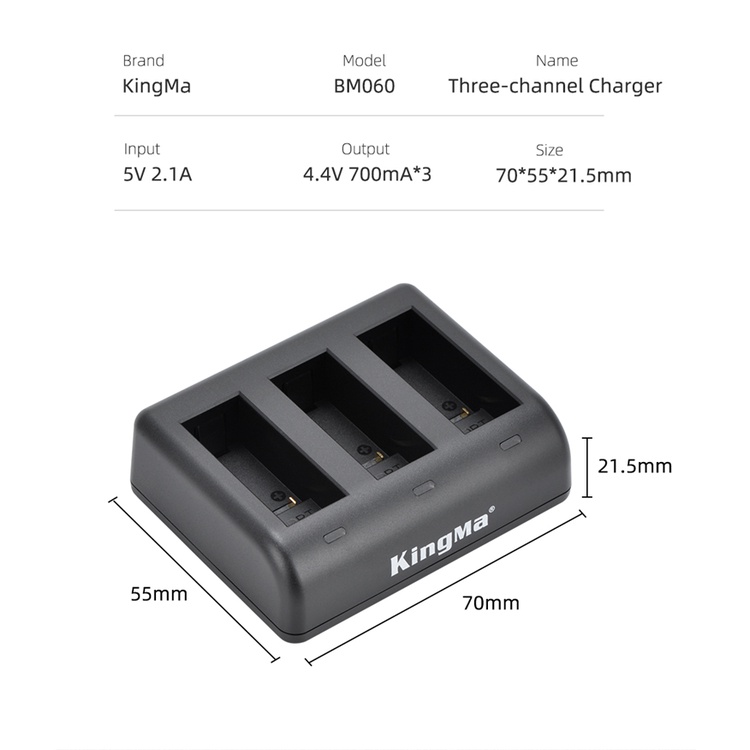 Bộ Pin Sạc KINGMA For Gopro HERO 9 / HERO 10 - Bảo Hành 1 Tháng ( 1 đổi 1 )