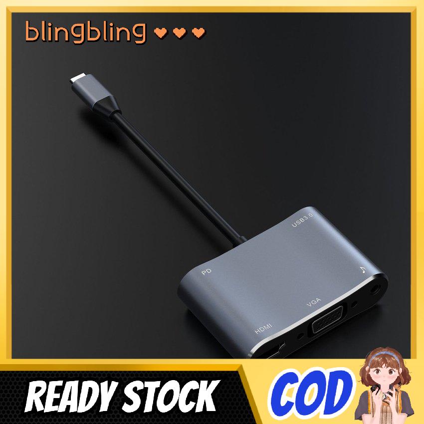 Bộ Chuyển Đổi Âm Thanh Và Hình Ảnh 5 Trong 1 Type-C Sang Hdmi-Compatible