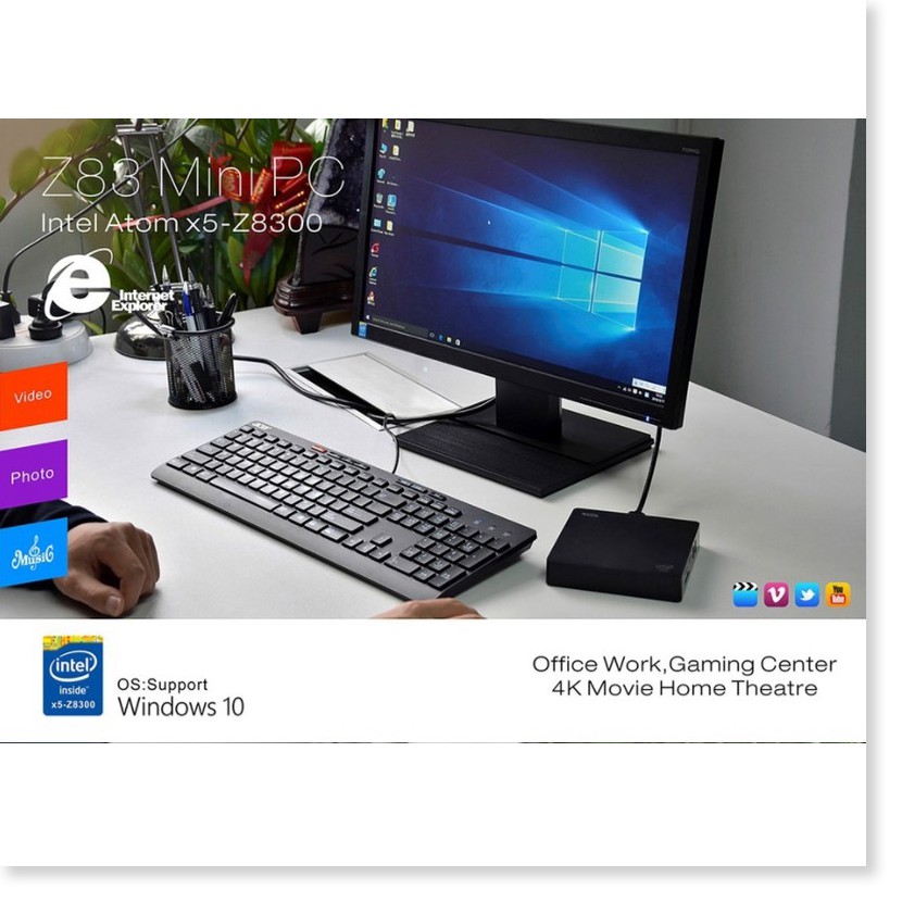 Máy tính để bàn mini Intel Z8350 Ram 2G