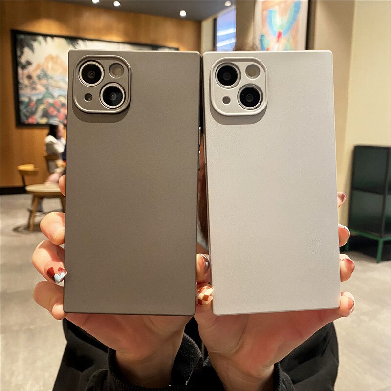 Sang Trọng Ốp Điện Thoại silicone Mềm Màu Trơn Cho iphone 13 11 12 pro max xr x xs se 2020 8 7 plus