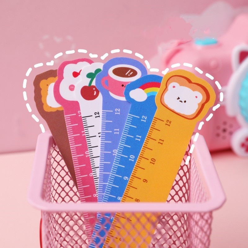 Thước Kẻ 12cm Họa Tiết Hoạt Hình Đáng Yêu Dành Cho Học Sinh