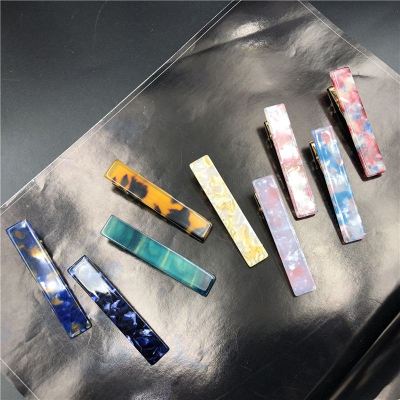 Set 3 Kẹp Tóc Nhựa Acrylic Dễ Thương Cho Nữ