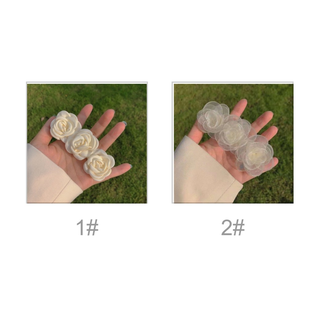 Kẹp tóc đính hoa xinh xắn dễ thương dành cho nữ