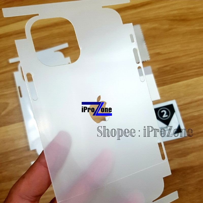Dán PPF nhám , bóng siêu dầy cho IP 13 Pro Max , 12 Pro Max , IP11 Pro Max full lưng viền lỗ loa cao cấp