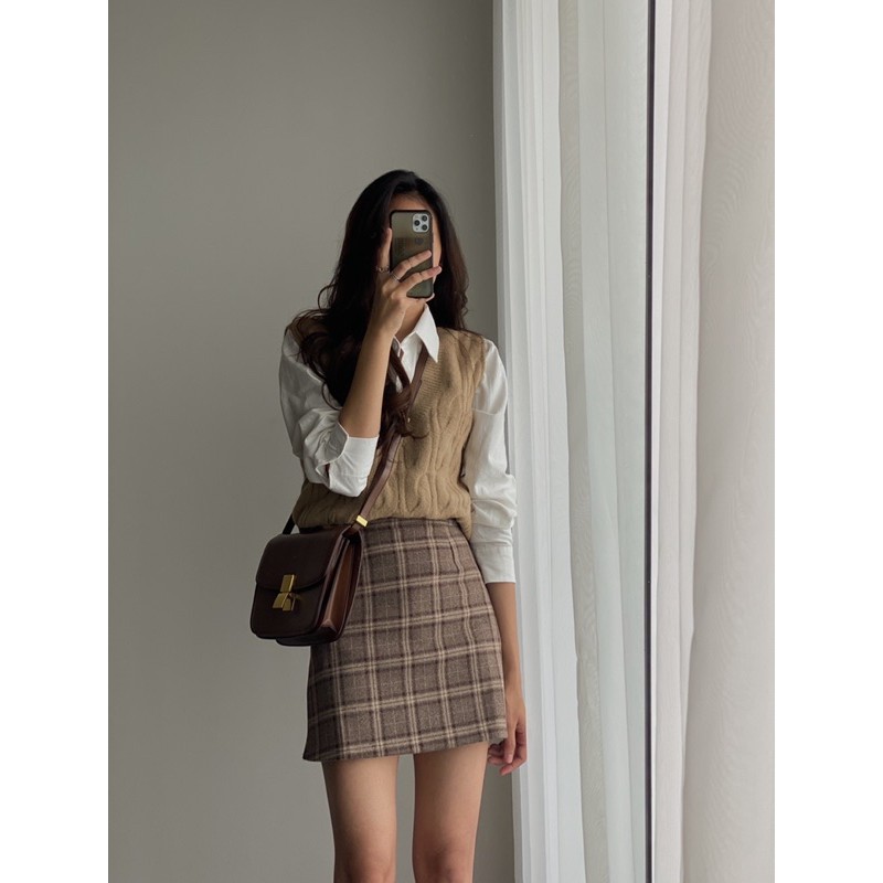chân váy caro chất dạ 531 | BigBuy360 - bigbuy360.vn
