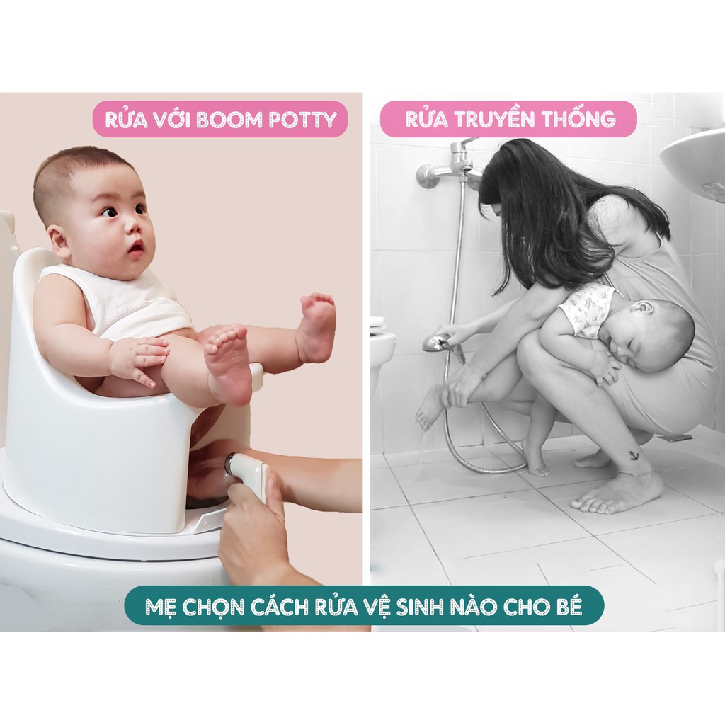 Bô Vệ Sinh Đa Năng Cho Bé Boom Potty - từ 7 tháng đến 4 tuổi