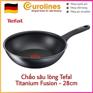 Chảo Sâu Lòng Tefal Titanium Fusion 28cm G12419 Wok  [ Nhập Đức ]
