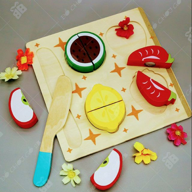 Đồ Chơi Cắt Hoa Quả Gỗ