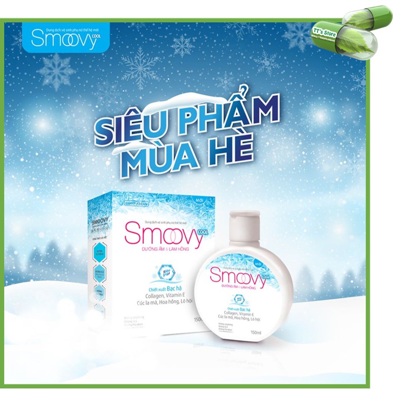 SMOOVY - SMOOVY COOL 150ml - Dung Dịch Vệ Sinh Phụ Nữ Smoovy, nước hoa vùng kín Inner Perfume [Smovy, smuvy, smovy cool]