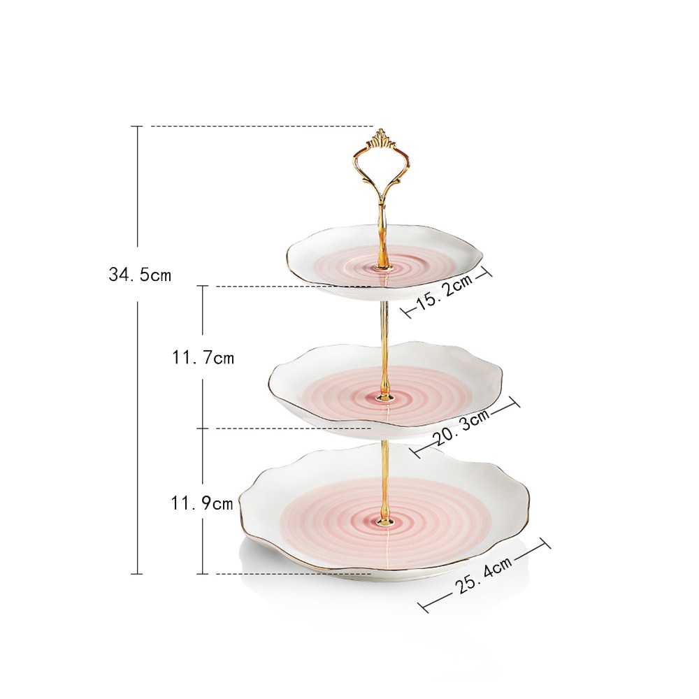 Kệ đựng bánh SWEEJAR 3 tầng bằng gốm thiết kế độc đáo xinh xắn