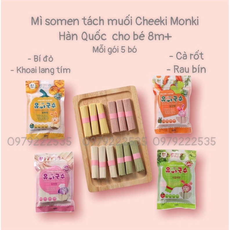 Mì somen tách muối hữu cơ Cheeki Monki 150g (date 7/2023)