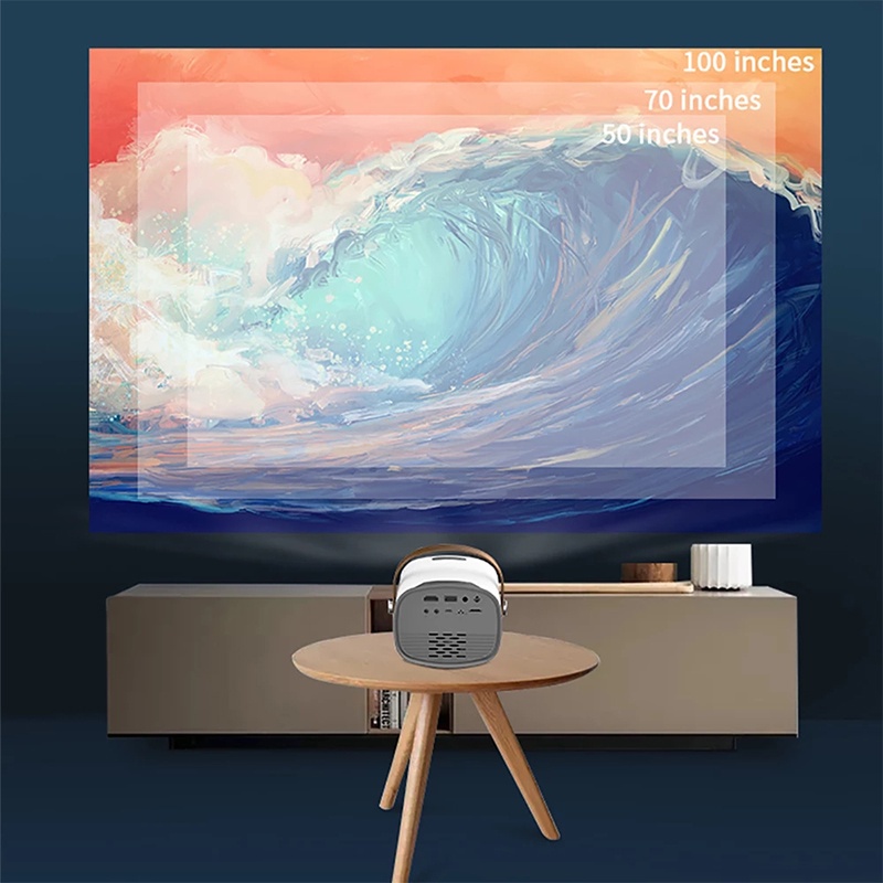 Màn hình chiếu Máy chiếu mini YG230 chất lượng HD hỗ trợ kết nối không dây điện thoại/ipad/máy tính
