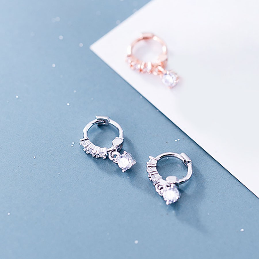 Bông Tai Nữ Cá Tính Bạc 925 Hình Tròn Sang Trọng Cho Nữ - Bảo Ngọc Jewelry B2441