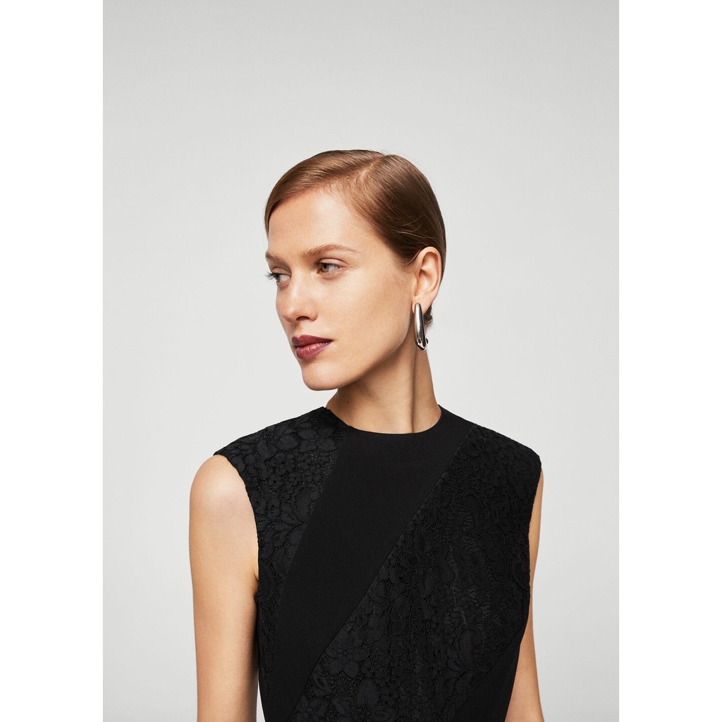 Đầm Mango phối ren công sở 21030565 fulltag