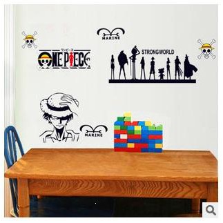 Sticker Dán Tường Họa Tiết Hình One Piece Theo Phong Cách Hoạt Hình Dùng Trang Trí Xe Hơi hoa lụa gương tròn hồ cá mini