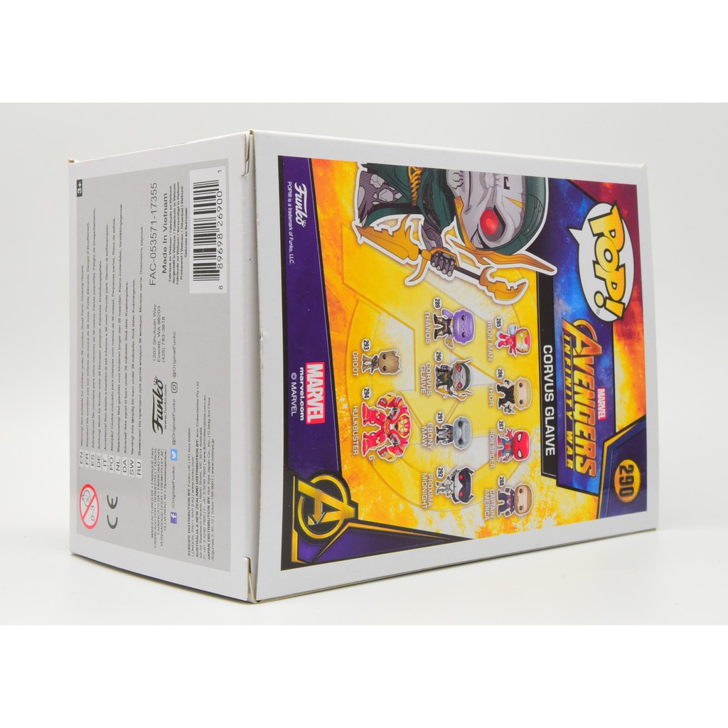 Mô hình nhân vật Funko Pop Marvel Avengers Infinity War Corvus Glaive #290