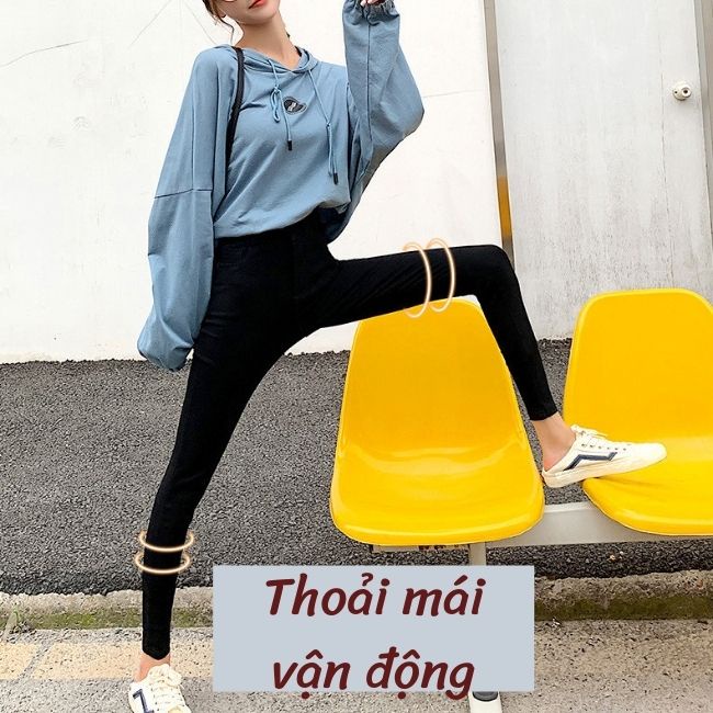 Quần legging nữ, quần legging nâng mông cạp cao raza chất liệu cotton co giãn - Mia Shore