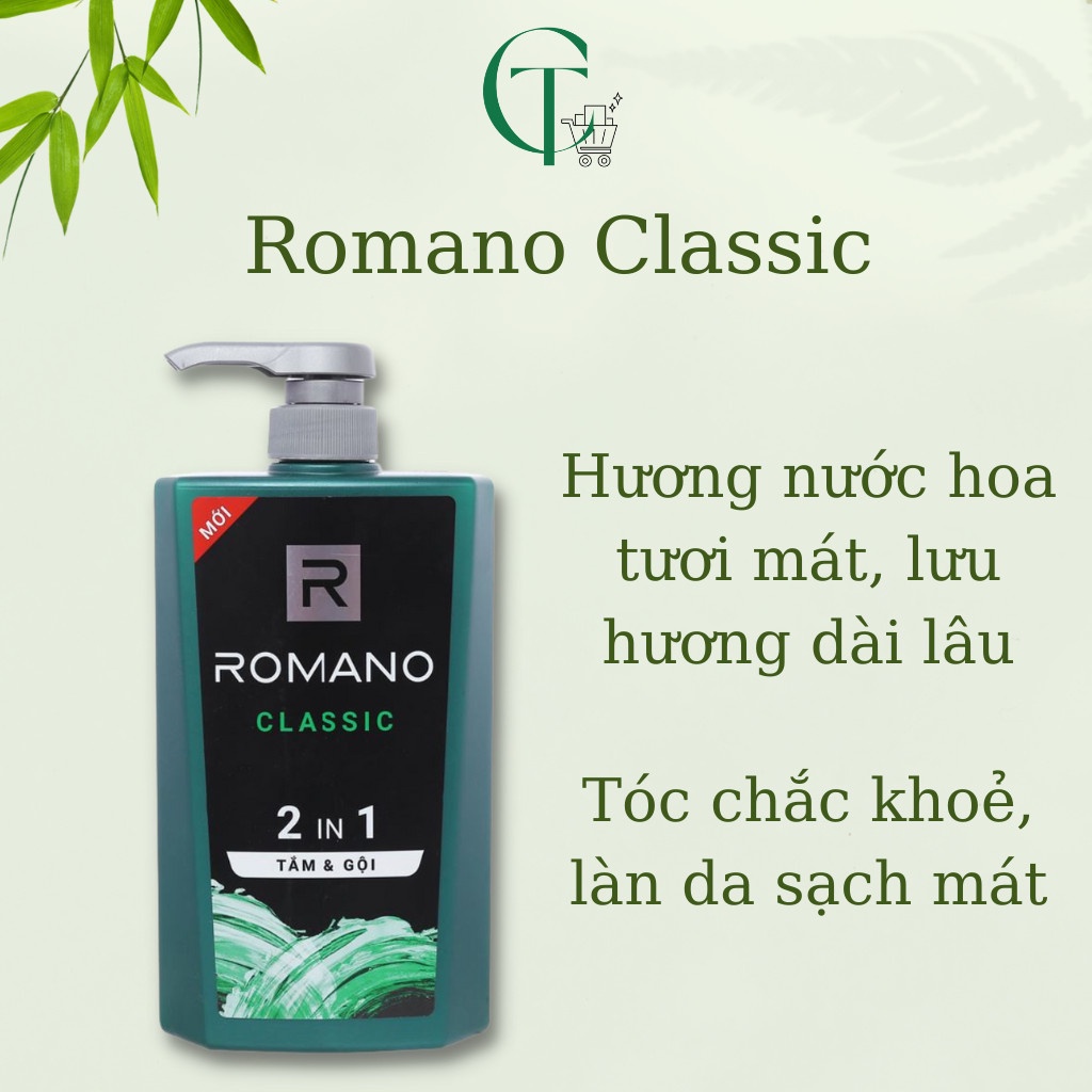 Tắm &amp; gội ROMANO CLASSIC 2 IN 1 650g