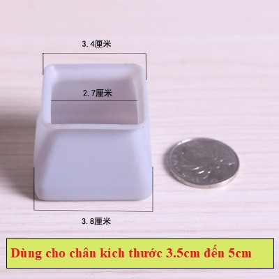 Vỏ bọc chân bàn ghế bằng silicon dày co giãn chống xước sàn