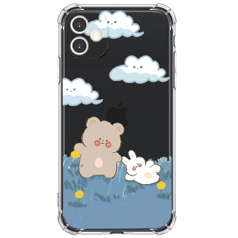 Ốp lưng JURSUE chống sốc hoạt hình dễ thương đẹp cho iPhone 13 12 11 Pro Max SE 2020 X XR XS ip 8 7 6 6S Plus kute Y191