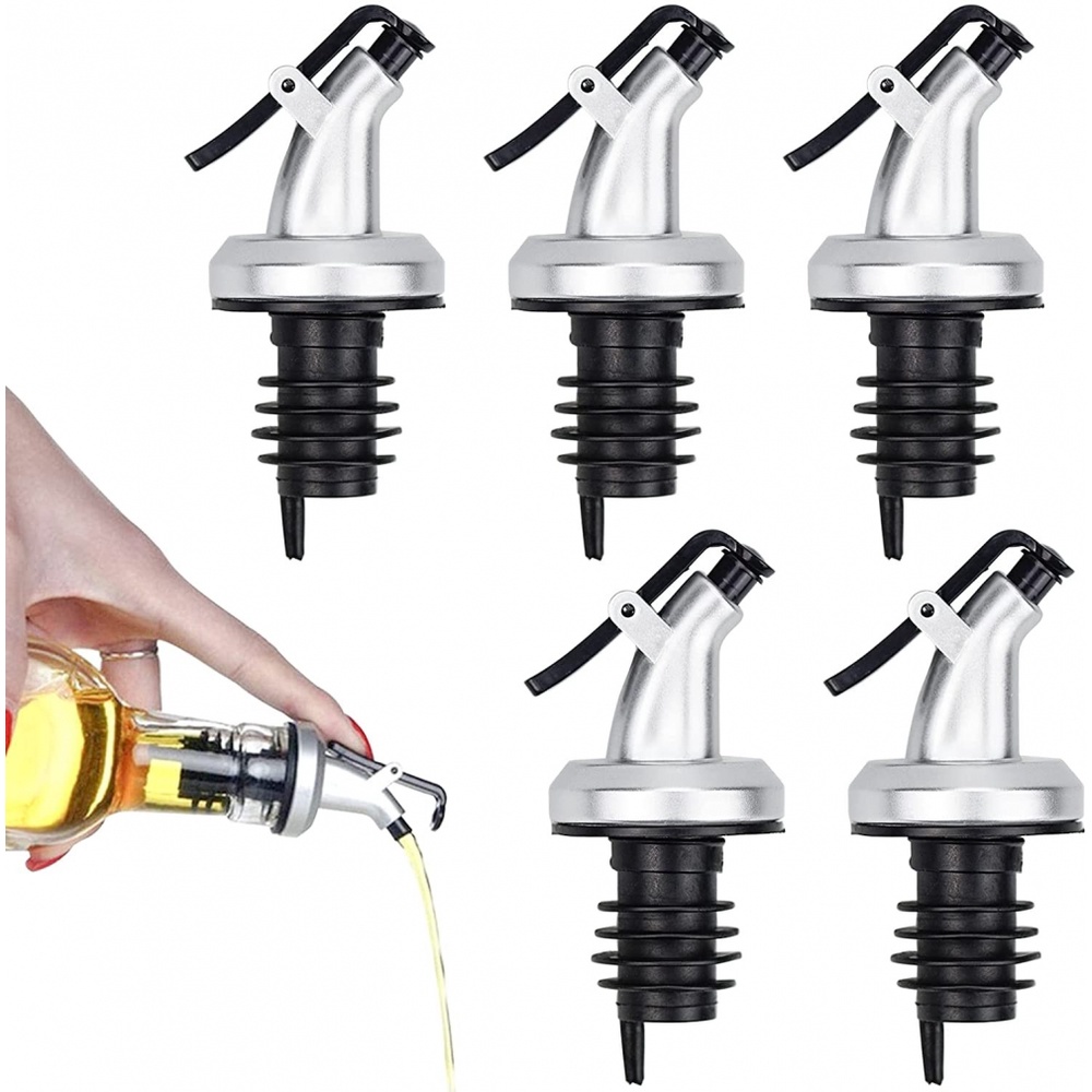 Bộ 5 vòi rót dầu olive có nút chặn chống bụi chất lượng cao