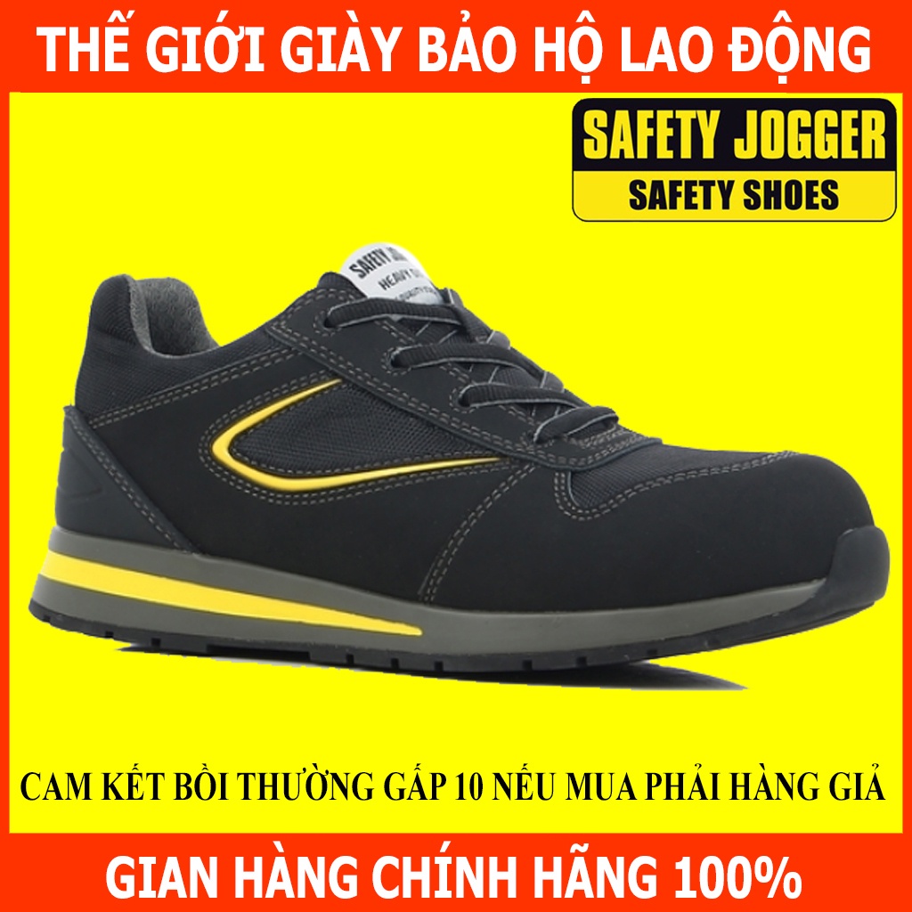 Giày Bảo Hộ Safety Jogger Turbo Chất Da Thật, Đế PU Chống Đâm Xuyên, Chịu Nhiệt Độ Cao