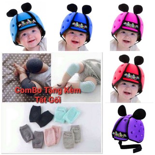 <<ComBo Tặng Tất Gối>> Mũ Bảo Hiểm Cho Bé 7 Tháng Đến 53Tuổi